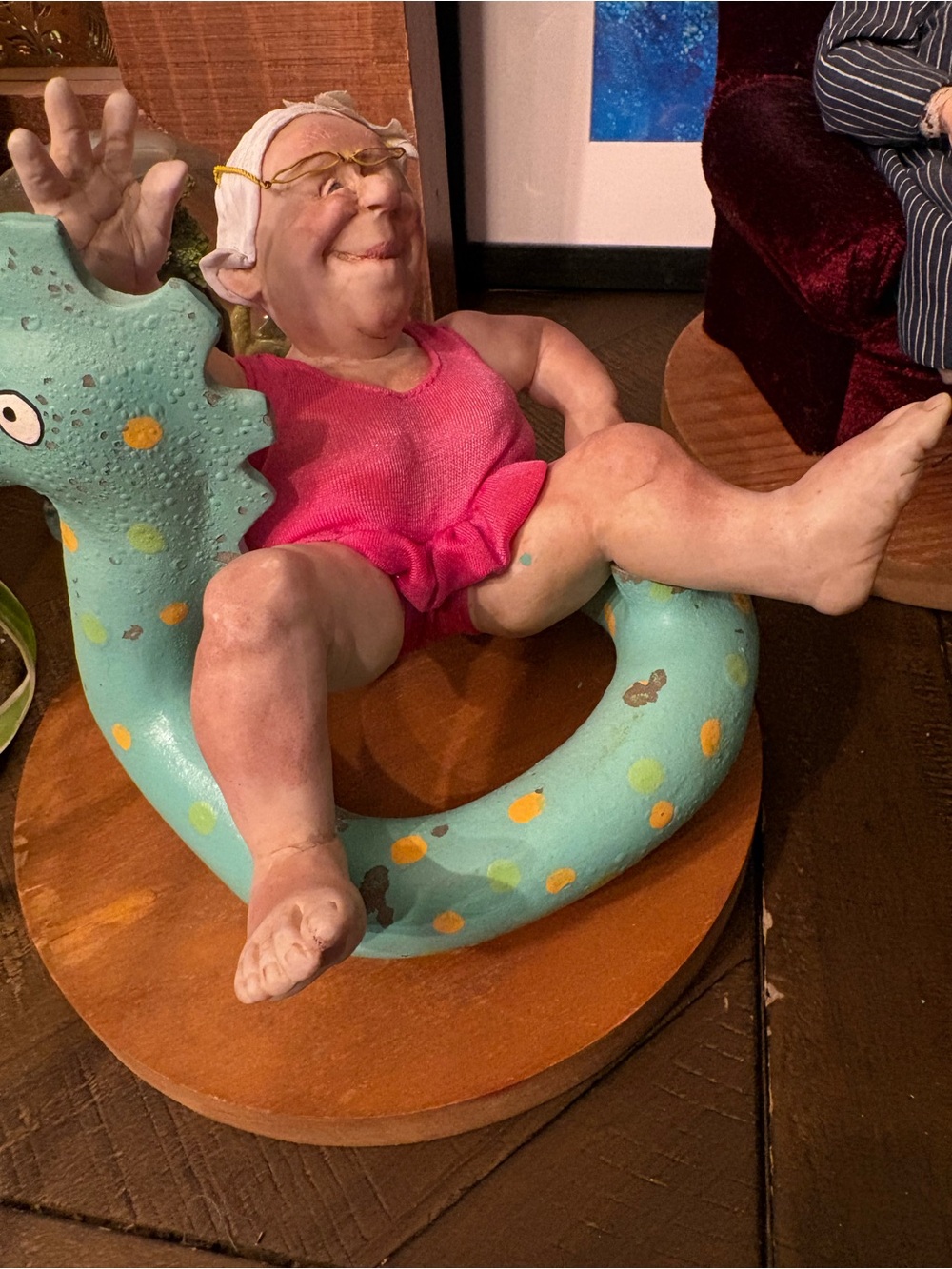 Vintage Richard Simmons Nana's Family Swimming Doll with Pool Float - Picture 4 of 4